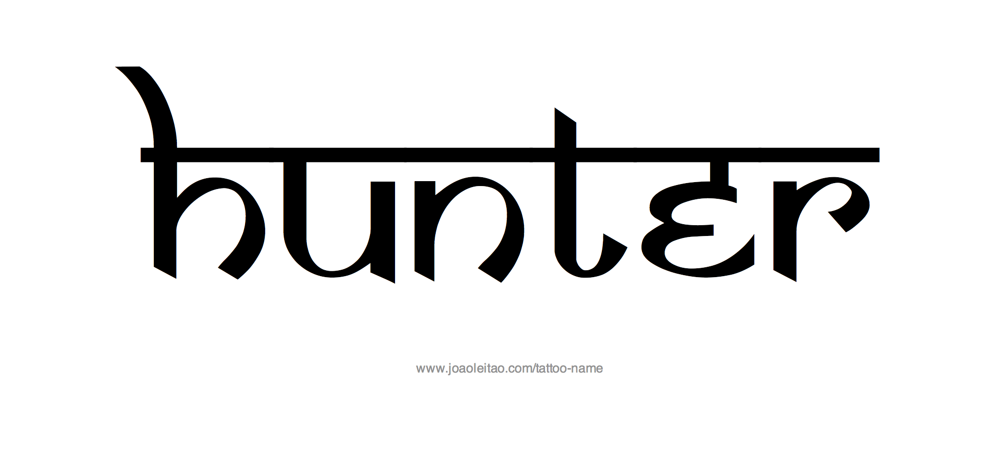 Hunter Name Tattoo Designs